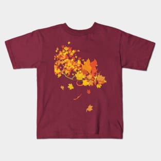 Autumn Leaves Dragon Kids T-Shirt